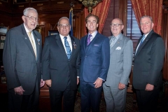 October 18, 2017: Senator Blake, Lt. Governor Mike Stack and Rep. Harry Readshaw honored Joseph Spielbauer of South Middleton and George Connolly of Hampden Township with Pennsylvania Meritorious Service Medals for their work in preserving jobs and readiness at military installations statewide.